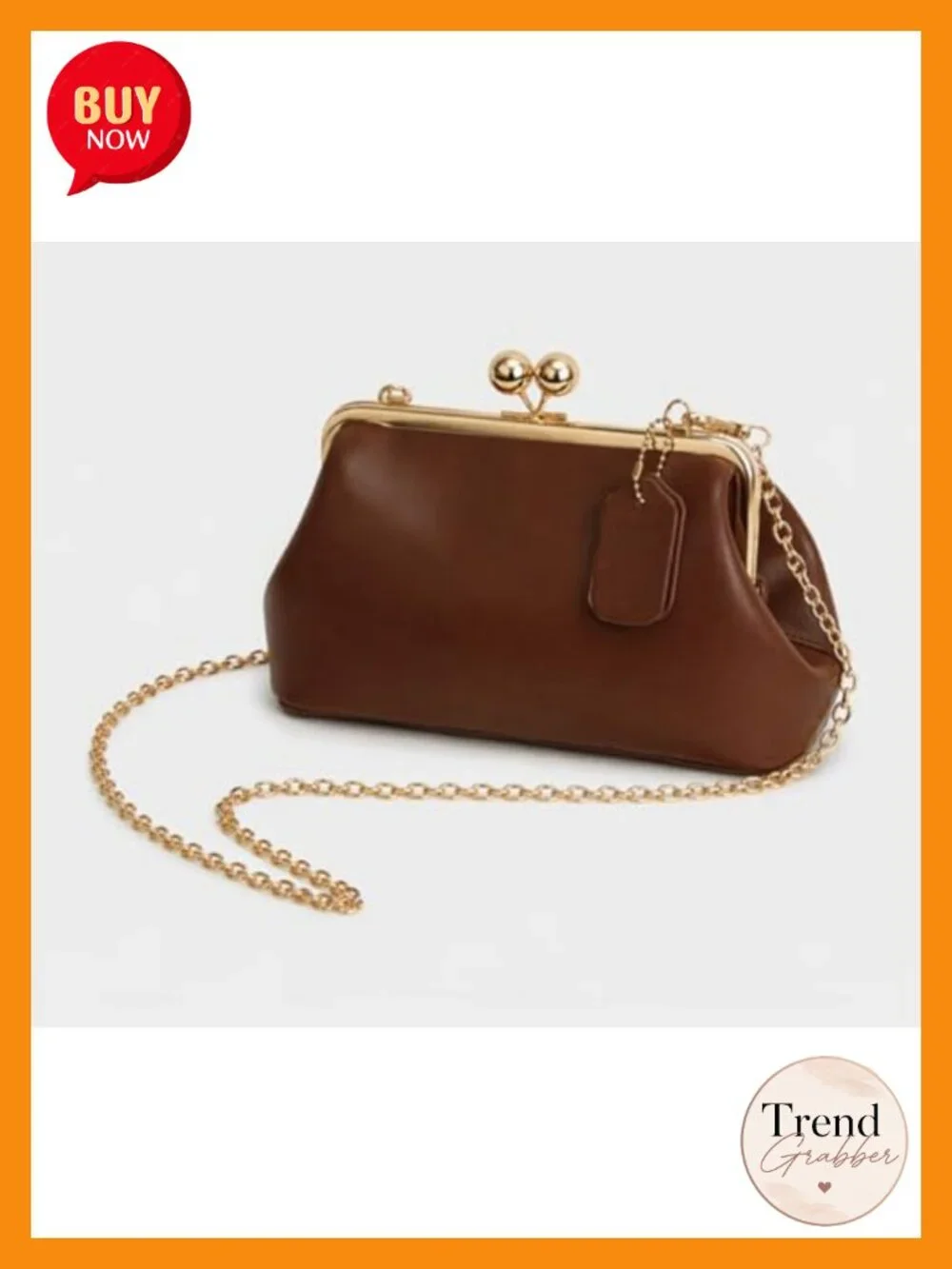 Slouchy Kiss Lock Crossbody Bag Crescent Hobo Shoulder Purse Faux Leather
